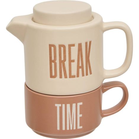 Teekanne „Break Time“, 450 ml, beige - Atmosphera créateur d'intérieur (1/5)