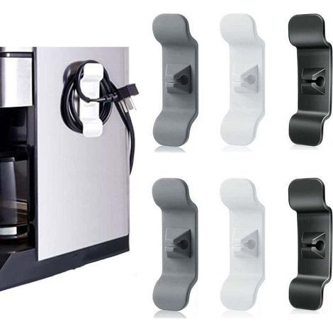 BUNTHAUS Kabelorganisator, 6-teiliger Kabelhalter für Haushaltsgeräte, Kabelverkürzer, Kabelorganisator für kleine Haushaltsgeräte wie Mixer, Kaffeemaschinen, Heißluftfritteusen usw.