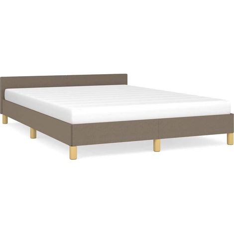 Maison Exclusive - Bettgestell ohne Matratze Taupe 140x200 cm Sto (1/5)