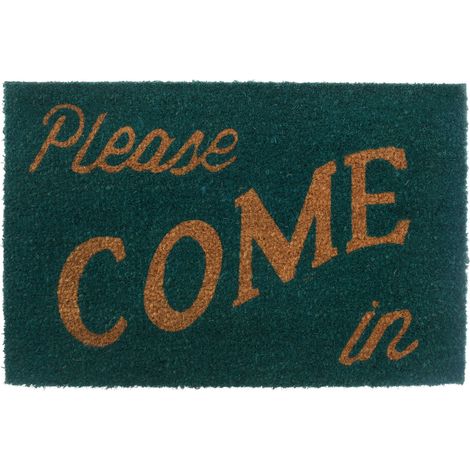 Premier Housewares Please Come In Design Door Mat Non Slip Floor Mat Indoor And Outdoor Welcome Mat With Robust PVC For Door Entrances House Entryway Kitchen Outside Porch And More 40 x 2 x 60 (1/2)