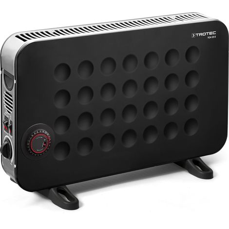 TROTEC Heizkörper elektro TCH 25 E – Heizleistung 750 W / 1250 W / 2000 W – Konvektor mobil, schwarz