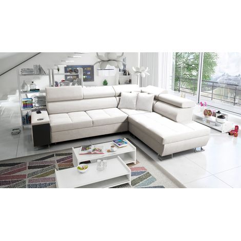 Multifunktionaler Eckschrank MORENA VII, Uttario Velvet Ecru Rechts (1/5)