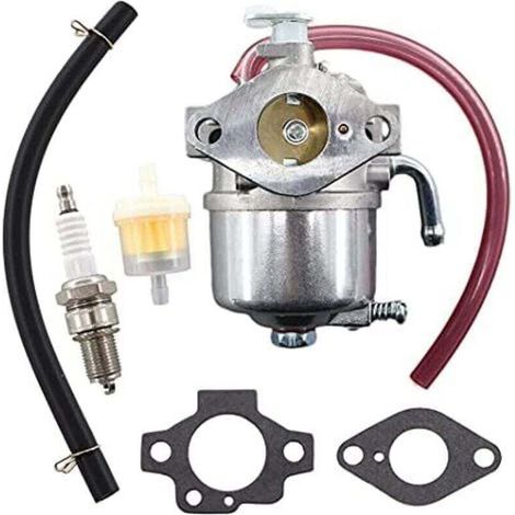 Carburateur Joint Filtre à Essence et Bougie d'Allumage pour Moteur 4 Temps Tondeuse à Gazon