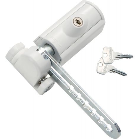 Entrebâilleur BLOCK'AIR haute sécurité à 7 paillettes blanc – Système de verrouillage sophistiqué – Pour fenêtres en bois, aluminium, PVC – Socona