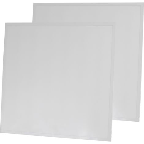 DUE PANNELLI A LED 48W 220V 60X60CM BORDO BIANCO LUCE SWITCH 3000K-4200K-6400K (1/5)