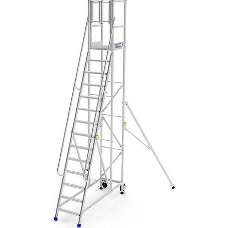 Escabeau 12 marches - Hauteur max. travail 5.00m - ER12SF-P