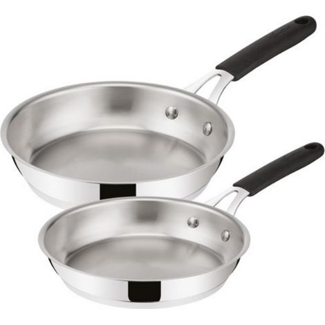 Lote de 2 sartenes de 24 y 28 cm - Tempra Inox - Lagostina