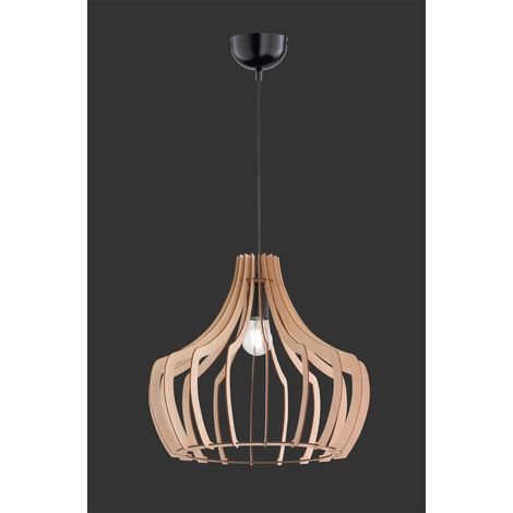 Lampada a Sospensione da Interno Attacco E27 in Legno naturale Legno (1/2)