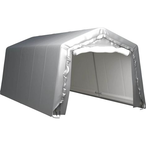 Tente de rangement-Tente de stockage 300x600 cm Acier Gris