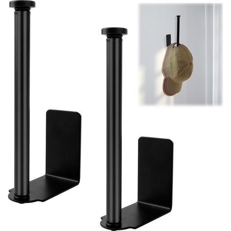 2 Porte Chapeaux Muraux Acier Inox pour Casquettes (1/4)