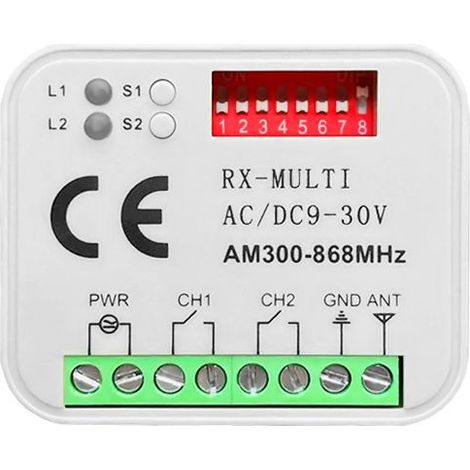 royaluxe -Radio Récepteur Universelle RX Multi 433-900 Mhz Compatible avec FAAC, BFT, Nice, Sommer, Kartokner . (1/5)