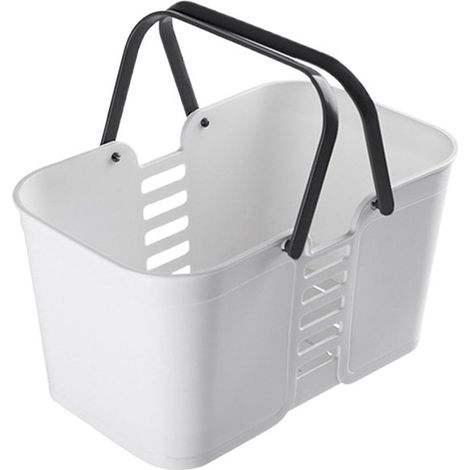 Cesta de ducha, organizador portátil para productos de belleza con asa, dimensiones 25 x 14,5 x 16 cm, cosméticos (1/5)