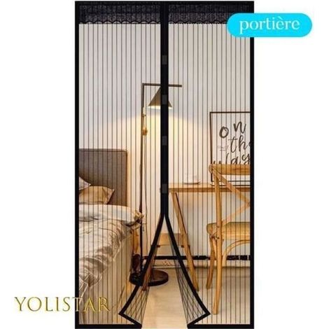Moustiquaire de Porte Magnétique Fermeture Automatique Rideau Porte Anti Insectes Mouche Moustique avec Aimants sans (1/4)