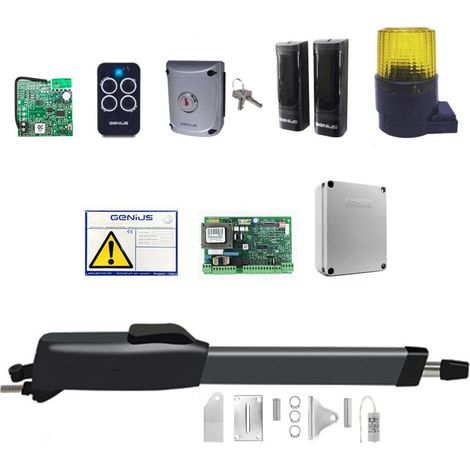 Kit GENIUS FAAC MISTRAL 300 400 1 - 2 Ante 230V Automazione Cancello a Battente