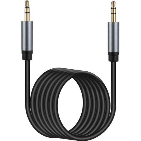Câble Audio Jack 3 5 Mm Mâle Vers Mâle - 10 Mètres - Nylon Tressé - Connecteurs Dorés - Pour Smartphone PC Ampli Cinéma (1/5)