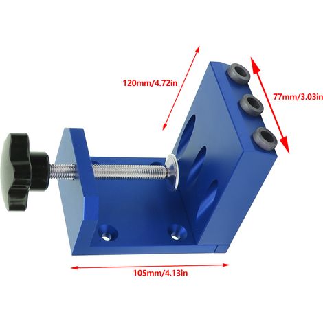 Guide de perçage oblique pour le travail du bois (pour XK R3 bleu) (1/3)