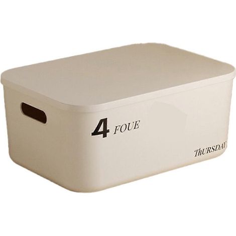 Boîte de rangement empilable avec couvercle - Contenant anti-poussière pour cosmétiques B (1/5)