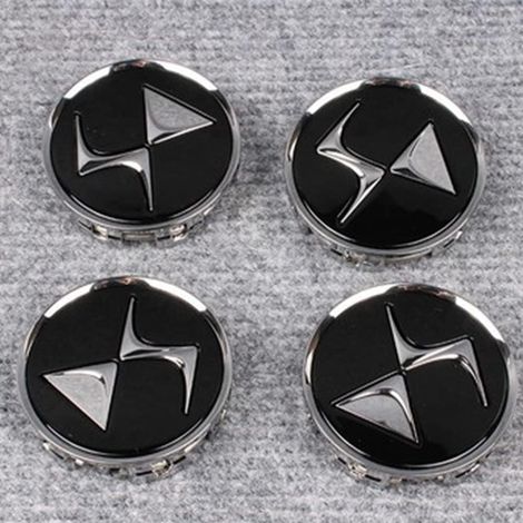 4 Pièces Voiture Cache Moyeux pour DS DS3 DS4 DS5 DS4S DS6 DS5LS Centre Jante Capuchons Enjoliveurs Décoration Couvercle Central Moyeu Roue Chapeau