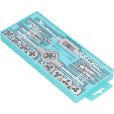 Metrischer Gewindebohrer- und Schneideisensatz, exquisite CNC-Bearbeitung, Wärmebehandlung 60 HRC, hochharter metrischer Gewindebohrer (1/5)
