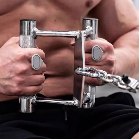 Poignées Antidérapantes - Caoutchouc Flexible Et Silicone Texturé - Pour Haltérophilie Crossfit Tractions - 2 Pièces (1/5)