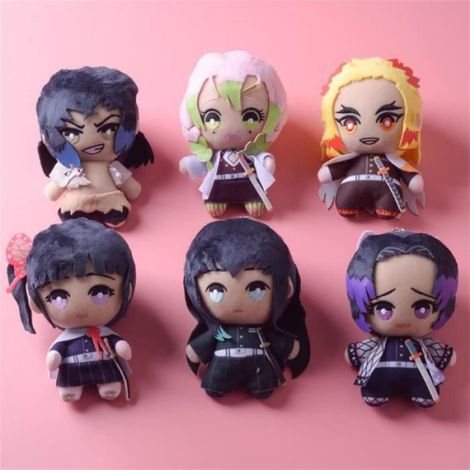 Demon Slayer Mini peluche sac à dos pendentif mignon dessin animé peluche cadeau de Noël, Kamado Nezuko, 15 cm (1/4)