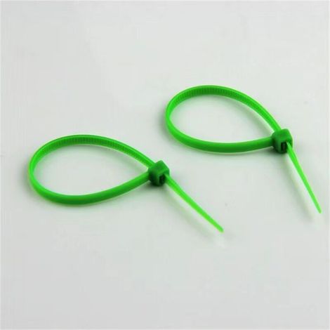 100 fascette stringicavo professionali, verdi - 200 mm x 4 mm, autobloccanti, resistenti ai raggi UV, ideali per uso interno ed esterno. (1/3)