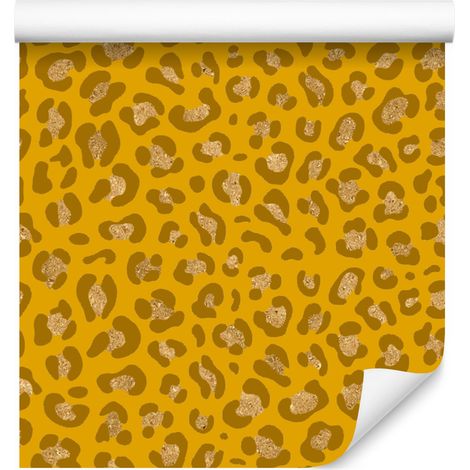 Gelbe Leder-Gold-Tapete, goldener Hintergrund für Wohn- und Schlafzimmer, 50 x 1000 cm (1/5)