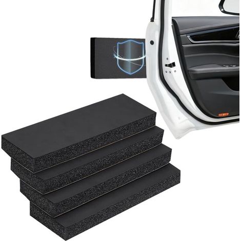 4 Pièces Mousse Protection Garage, Protection Murale Garage Autocollante, 30x10x3 cm, Étanche Mousse Antichoc, Protection Portières de Voiture et Murs, Noir (1/5)