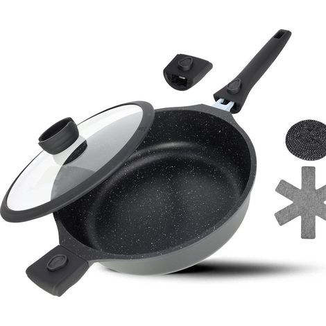 Schmorpfanne 28cm Induktion Aluminium Schwarz Schmorpfanne 28cm (1/5)