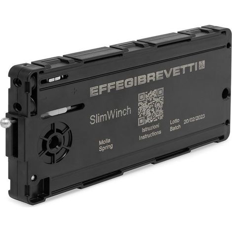 sistema de apertura de puertas descendentes slimwinch. apertura y cierre amortizados. sobrepuesto o embutido. espesor de slimwinch 6kg (1/3)