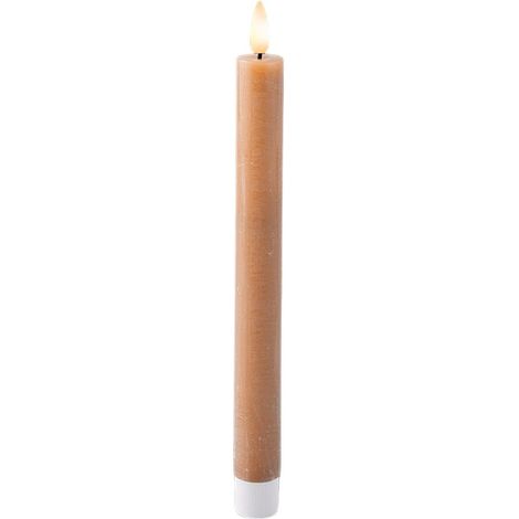 Confezione da 2 unità candela LED Ø2,2x24,5 cm LUMINEO – Marrone (1/2)