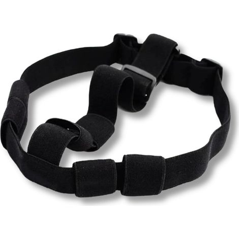 Bandeaux de Lampe Frontale Sangle Ceinture de Phare Bande de Tête en Nylon Confortable Réglable pour Camping Randonnée Cyclisme Escalade - Noire (1/5)