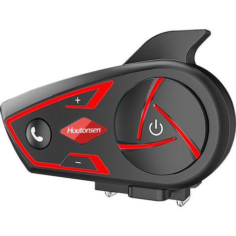 Casque de moto Houtonsen S3 avec talkie-walkie Bluetooth intégré pour 2 personnes, portée de 1000 mètres, vendu à l'unité.