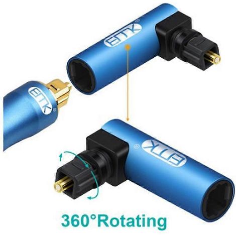 Adaptateur fibre optique numérique coudé SPDIF Toslink à 90 degrés (1/5)