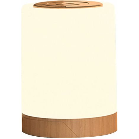 Wood Grain New Creative Touch Night Light Home Bedroom Ambient Light RGB Timer Dimmable Table Lamp (1/5)