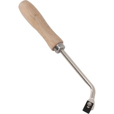 Couteau À Rainurer - Pour Soudage Sol PVC - Bois De Hêtre Et Acier Inoxydable - 1 Pièce Avec 3 Lames De Rechange (1/5)