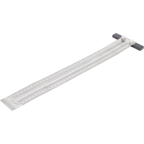 400 mm Edelstahl-Markierlineal, Präzisionsmarkierwerkzeug für Schreiner mit Skala und Messlöchern (1/5)