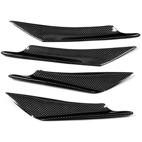 BUNTHAUS 4 pièces/ensemble universel en Fiber de carbone Style voiture pare-chocs avant Canards séparateur ailettes déflecteur (1/5)