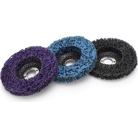 Roue de polissage en 3 parties avec abrasif en résine élastique, tampons abrasifs de 100 x 16 mm (4 pouces). (1/5)