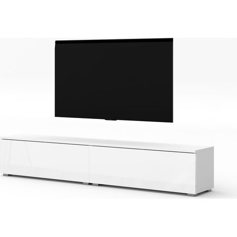 AX LIVING TV Board Loriano 2x100 stehend Lowboard weiß Matt/Hochglanz