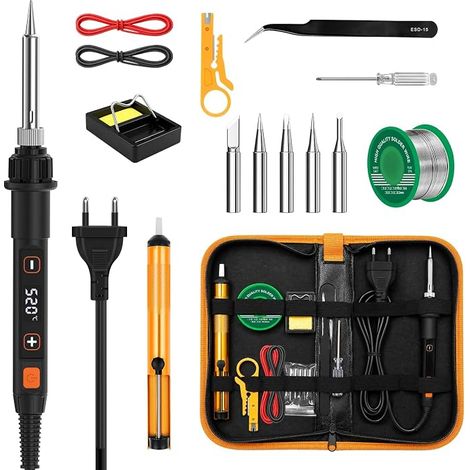 Soldering Iron 80 W with LED 356-968 °F Quick Heating in 10s Soldering Kit (1/5)