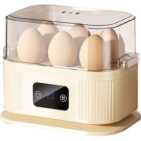 Cocedor de huevos, Mini cocedor de huevos portátil al vapor para uso doméstico, Cocción eléctrica rápida para hasta 6 huevos, Color verde (1/5)