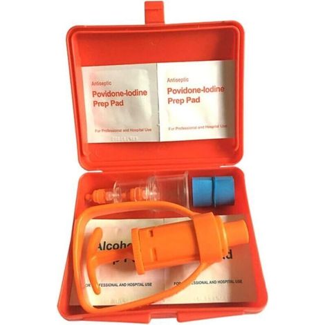 Kit de pompe extractrice de venin, outil de survie en extérieur pour retirer les piqûres d'insectes et le venin de serpent, trousse de premiers secours en extérieur pour les morsures et les piqûres.