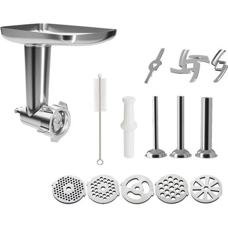 Acier Inoxydable Hachoir à Viande pour KitchenAid Robot Pâtissier Accessoires (1/5)