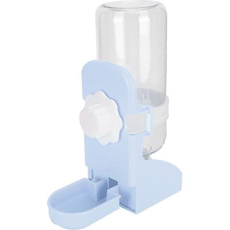 Fontaine à eau suspendue en plastique pour animaux de compagnie (chiens, chats, perroquets, hamsters), bleu (1/2)