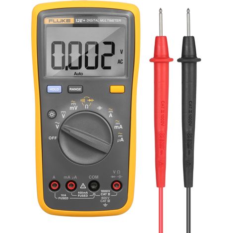 12E+ 4000 Count Tragbares Digitalmultimeter: Voltmeter, Amperemeter, Universalmultimeter, AC/DC-Spannungsmessung, Strommessung, Widerstandsmessung, Kapazitätsmessung, Durchgangsprüfung, Diodenprüfung