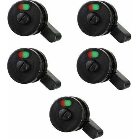 Cloison Indiquant La Serrure De Porte Indicateur De Confidentialité Serrure De Porte De Toilette pour Salle De Bain Toilettes Toilettes Publiques Porte De SéParation , 5Pcs Noir (1/4)