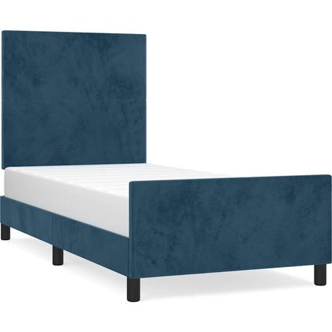 Maison Exclusive - Giroletto senza Materasso Blu Scuro 90x200 cm in Velluto (1/5)