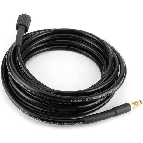 Tuyau de Nettoyeur Haute Pression, Tuyau en Caoutchouc de Nettoyage D'eau à Haute Pression de 40MPa 5800PSI pour K2 K3 K4 K5 (8 mètres) (1/5)