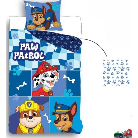 Paw Patrol Bettbezug 135x200 cm & Kopfkissenbezug 80x80 cm – Aus 100% Baumwolle für Kinder Rosa (1/2)